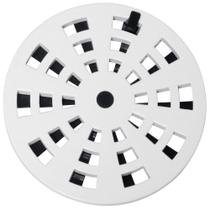 Grelha Redonda com Diâmetro de 15cm e com Anti-Inseto em PVC Branco Astra