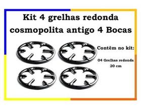 Grelha Redonda Esmaltada para Fogao 20,5 cm de diametro - Kit com 4 Peças - Cosmopolita