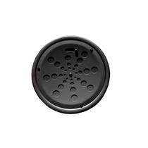 Grelha Redonda Inox com Caixilho Preto Fosco 15cm Estilmax Grelha Redonda Inox com Caixilho Preto Fosco 15cm Estilmax