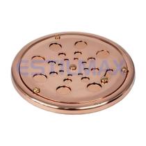 Grelha Redonda Inox Com Caixilho Rose 10cm - Estilmax Grelha Redonda Inox Com Caixilho Rose 10cm - Estilmax