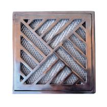 Grelha Reta Alumínio Polida 2020cm C/ Tela 12020T Prime Grelha Reta Alumínio Polida 2020cm C/ Tela 12020T Prime