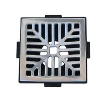 Grelha Reta Polida Caixa Coletora Saída Central Fundo 20x20 Grelha Reta Polida Caixa Coletora Saída Central Fundo 20x20