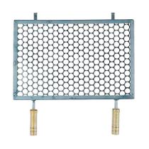 Grelha Retangular De Inox Para Churrasqueira 30x50 Cm