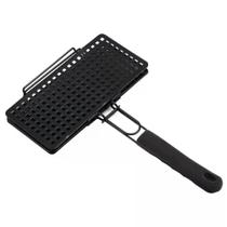 Grelha retangular Easy Grill antiaderente com cabo emborrachado L40xP28xA4cm cor preta - Dynasty Grelha retangular Easy Grill antiaderente com cabo emborrachado L40xP28xA4cm cor preta - Dynasty