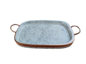 Grelha retangular em pedra sabão para churrasqueira de 40 cm x 23 cm Grelha retangular em pedra sabão para churrasqueira de 40 cm x 23 cm