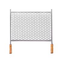 Grelha Retangular Para Churrasqueira Em Aço Inox 30x50cm