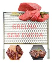 Grelha sem emenda 57x40cm para assar carne churrasco churrasqueira