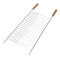 Grelha Simples N2 Aço Cromado 71X27 Cm Carne Churrasco Mor Grelha Simples N2 Aço Cromado 71X27 Cm Carne Churrasco Mor