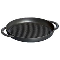 Grelha staub redonda com alça em ferro fundido preto 26cm 405093770