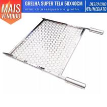 Grelha Super Tela Alumínio para Churrasqueira 50x40cm Reforçada Resistente