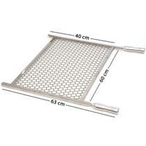 Grelha Tela Moeda Pantheon - Extra Grande 60 X 40 - Cabo Alumínio Cód: 920-4A