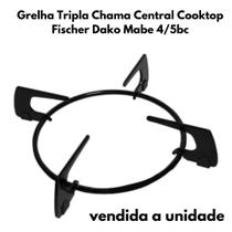 Grelha Tripla Chama Central Cooktop Fogão Fischer Dako Mabe 4/5bc