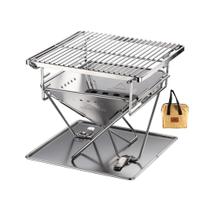 Grelhador a carvão de mesa Campingmoon X-mini-pro em aço inoxidável Grelhador a carvão de mesa Campingmoon X-mini-pro em aço inoxidável