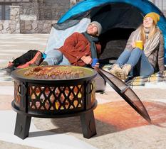 Grelhador de aço Fire Pit Fire Beauty 66 cm 10 kg portátil