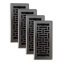 Grelhas de decoração Floor Register AJH410-GM Oriental 4x10", pacote com 4