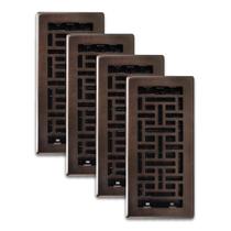 Grelhas de decoração Floor Register AJH410-RB Oriental 4x10", pacote com 4
