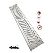 Grelhas Pluvial Linear Elite 20x100cm Em Alumínio Reforçada Com Tela Anti Insetos e Aro De Fixação Caixilho(2 Peças de 2 Grelhas Pluvial Linear Elite 20x100cm Em Alumínio Reforçada Com Tela Anti Insetos e Aro De Fixação Caixilho(2 Peças de 2