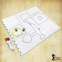 Grid de Batalha Hexagonal Modular Riscável - 9 placas - RPG