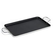 Griddle Imusa Double Burner, antiaderente, 50 cm, preta