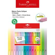 Grifa Texto Grifpen Estojo Com 15 Cores Faber Castell