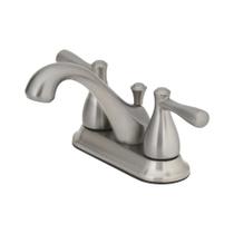 Grifo de Lavabo para Baño Oakbrook Níquel Cepillado con Dos Manijas