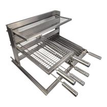 Grill Apartamento Flutuante 60x50 Grelha Parrilla+espetos