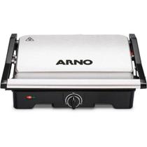 Grill Arno Dual Gnox Inox com Abertura de 180 graus Termostato Ajustável 1100W Inox 110V Grill Arno Dual Gnox Inox com Abertura de 180 graus Termostato Ajustável 1100W Inox 110V