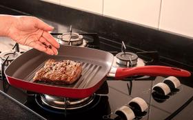 Grill Ceramic Life Brinox Easy 1,35 Litros 24 cm Vermelho Grill Ceramic Life Brinox Easy 1,35 Litros 24 cm Vermelho