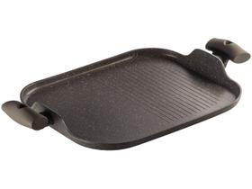Grill Chapa Duplo Hercules Antiaderente Ceramica Indução Com Alça Grill Chapa Duplo Hercules Antiaderente Ceramica Indução Com Alça