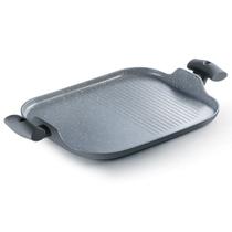 Grill Chapa Duplo Hercules Antiaderente Ceramica Indução Com Alça