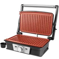 Grill Com Coletor de Gordura controle de Temperatura Philco PGR19PI Inox Antiaderente Redstone Grill Com Coletor de Gordura controle de Temperatura Philco PGR19PI Inox Antiaderente Redstone