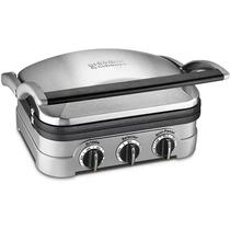 Grill e Chapa Elétrica Cuisinart Griddler GR-4NCBR 1500W 110V Aço Escovado