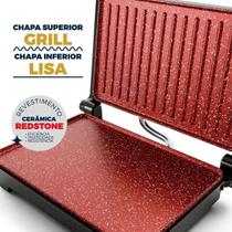 Grill e Sanduicheira Britânia BGR28A Preto com Acabamento Inox 220V Grill e Sanduicheira Britânia BGR28A Preto com Acabamento Inox 220V