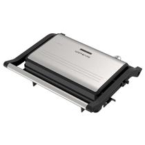 Grill e Sanduicheira Elétrica Potentcia 1000W Inox Antiaderente Luz indicativa Alça segura