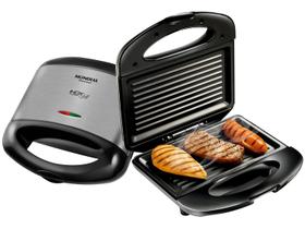 Grill e Sanduicheira Inox Premium S-07 800W Mondial Grill e Sanduicheira Inox Premium S-07 800W Mondial