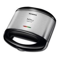 Grill e Sanduicheira Premium Mondial Preto e Inox 800W S-07