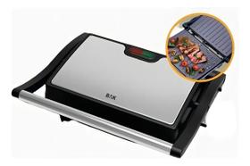 Grill e Sanduicheira Press Grill Gourmet Ceramic Inox Tostex Preto BK-GRL750-220 Bak 750W Grill e Sanduicheira Press Grill Gourmet Ceramic Inox Tostex Preto BK-GRL750-220 Bak 750W