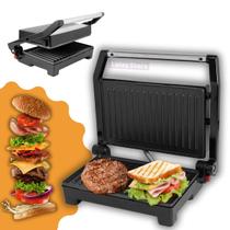 Grill Elétrica Antiaderente 02 Chapas Aço Inox 750W Austin 127V OU 220V A5 Importadora