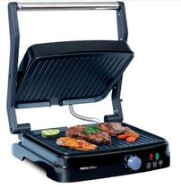 Grill Eletrico 1270W Mallory Antiaderente Turbo Black Inox 127V Grill Eletrico 1270W Mallory Antiaderente Turbo Black Inox 127V