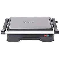 Grill Elétrico Antiaderente 2 em 1 GR01 Abertura 180 - Mimo Style