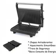 Grill Elétrico E Sanduicheira Com 2 Chapas Antiaderentes Austin 220V Potência 750W