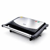 Grill Elétrico Inox 750W com Chapas Antiaderentes Grill Elétrico Inox 750W com Chapas Antiaderentes