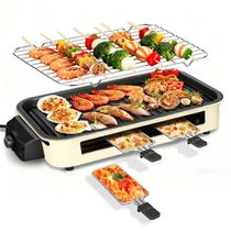 Grill Elétrico Interno YOHAWJAN 1500W Sem Fumaça 2 em 1 Grill Elétrico Interno YOHAWJAN 1500W Sem Fumaça 2 em 1