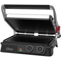 Grill Elétrico Oster OGRL640-127V 2 em 1 com Chapas Destacáveis 1500W Preto 110V