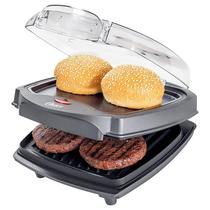 Grill Elétrico Preto Burguer Oster 2 em 1 com Estufa 110V OGRL500-127