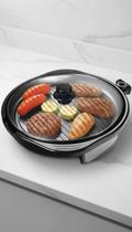 Grill Elétrico Redondo Antiaderente 40cm 1270W Grill Elétrico Redondo Antiaderente 40cm 1270W