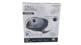 Grill Elétrico Redondo Premium com Termostato 220V - Preta Grill Elétrico Redondo Premium com Termostato 220V - Preta
