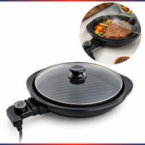 Grill Elétrico Redondo Premium com Termostato Preto Startools Grill Elétrico Redondo Premium com Termostato Preto Startools