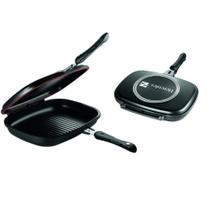 Grill Frigideira Dupla Com Cabo 31Cm Antiaderente Hercules Resistente