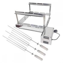 Grill Giratória Inox 3 Espetos Lado Direito Curto